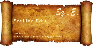 Szeiler Edit névjegykártya